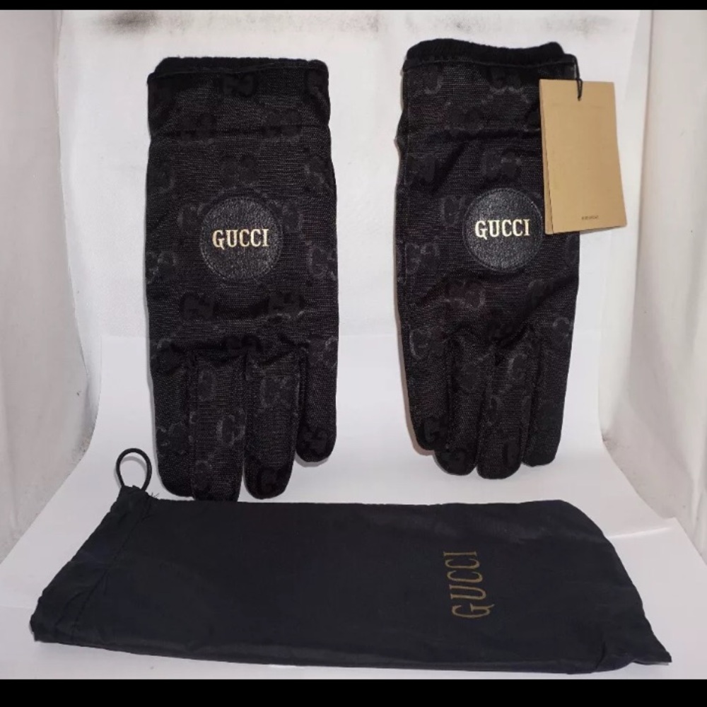 Gucci off the grid cashmere leather lined gloves - size 8.5 small- NWT - Picture 2 of 8